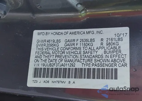2018 Acura Tlx from USA, damaged, VIN 19UUB2F37JA011292